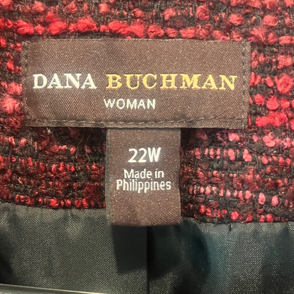 Dana Buchman Women's Black and Red Tweed Blazer NWT - Picture 8 of 12